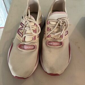 New Balance Figs Beige and Pink Running Shoes